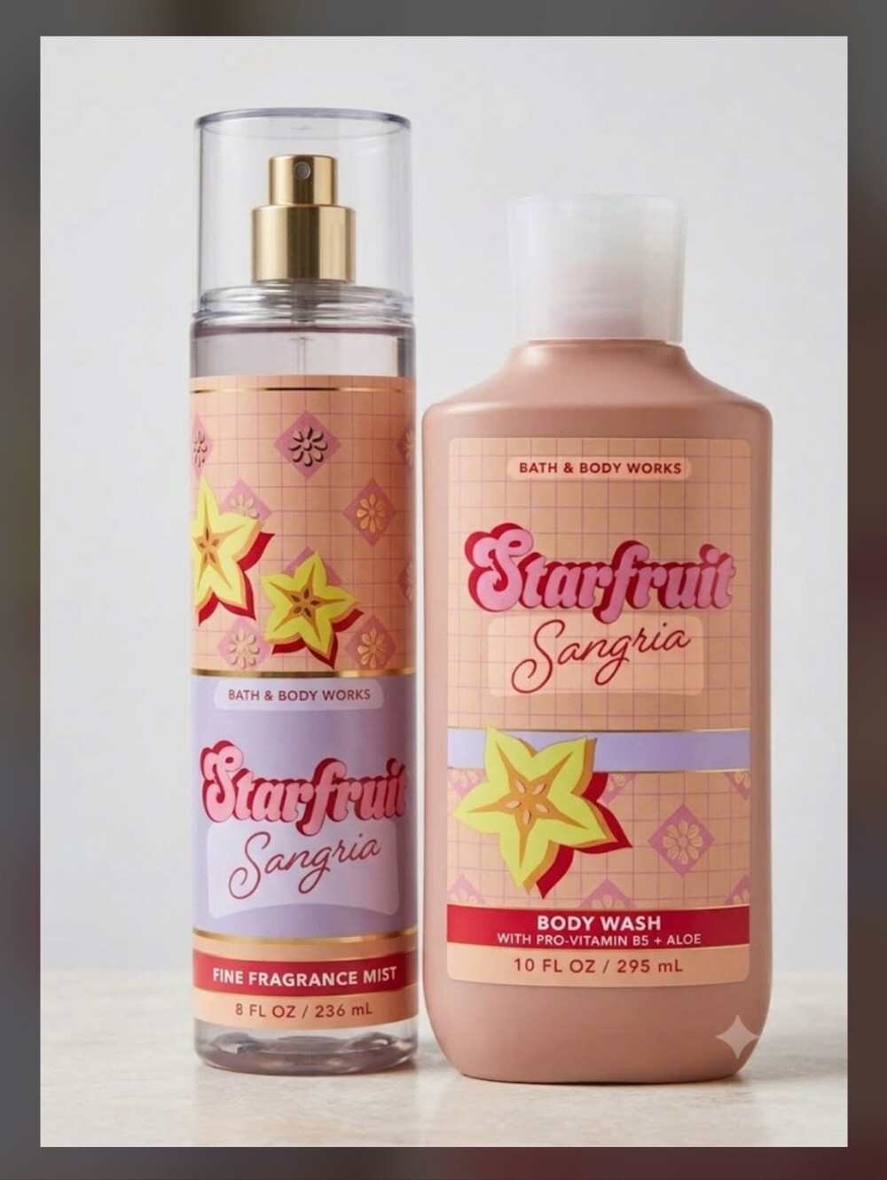 Bath & Body Works Starfruit Sangria Body Wash & Mist - Pink, Yellow